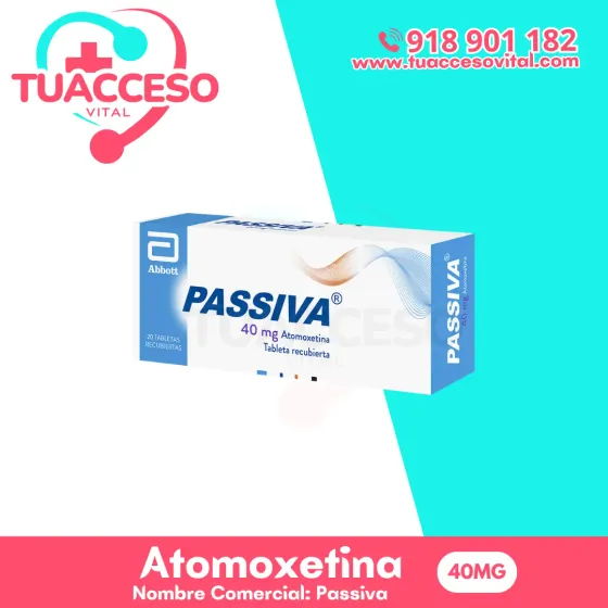 Empaque de Atomoxetina 40 mg