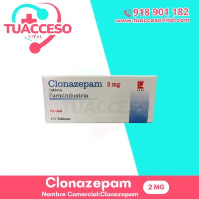 Imagen de Clonazepam 2 mg x 30 unidades