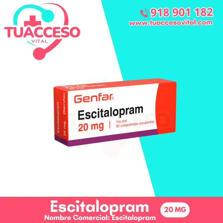 Imagen de Escitalopram 20 mg