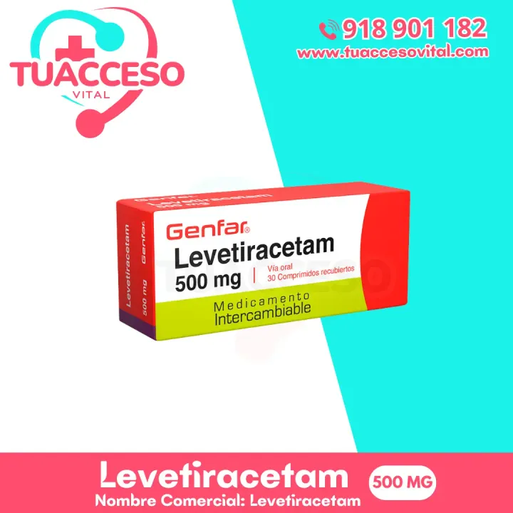 Imagen de Levetiracetam 500 mg