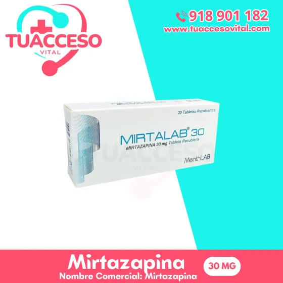 Empaque de Mirtazapina 30 mg