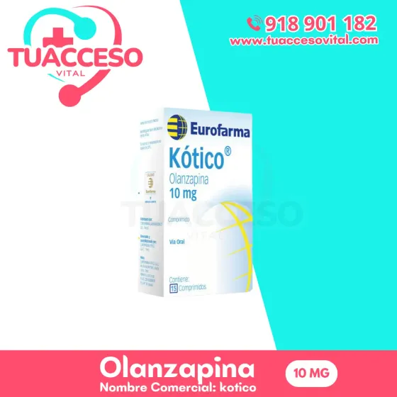 Empaque de Olanzapina 10 mg