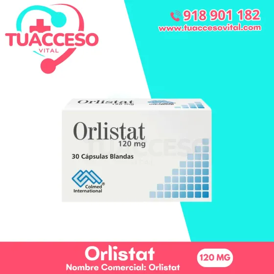 Empaque de Orlistat 120 mg