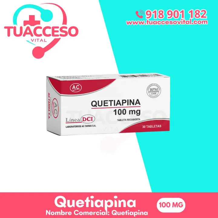 Imagen de Quetiapina 100 mg