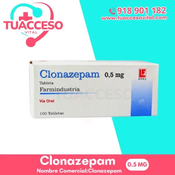 CLONAZEPAM 0.5 MG X 30 UNIDADES